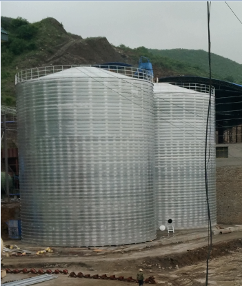 景县粮食钢板仓的安装全过程不用热焊接